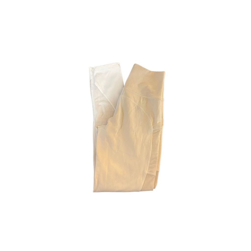 Aerie off-line women’s white sheer pocket inside leg leggings, size small